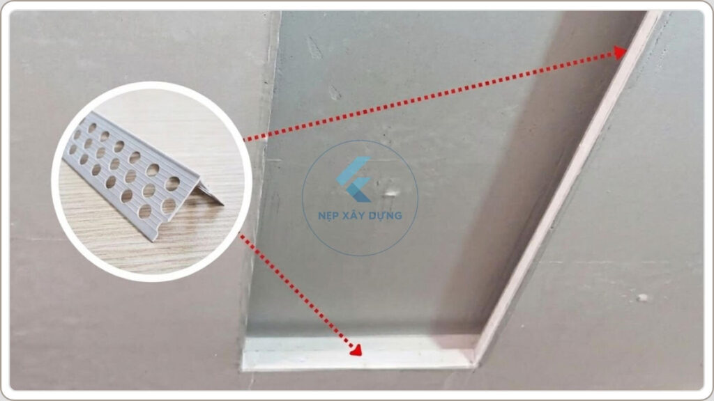 Ứng dụng nẹp bo góc thạch cao thực tế