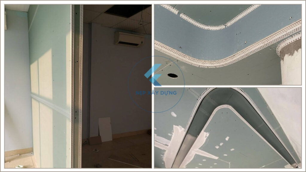 Ứng dụng nẹp bo góc thạch cáo thực tế