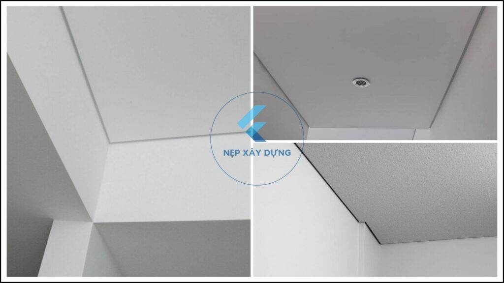 Hình ảnh trần suer dụng nẹp chỉ trần thạch cao