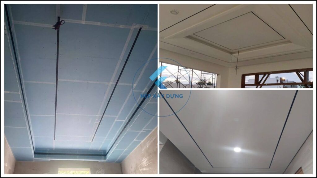 Trần nhà sử dụng nẹp ron trần thạch cao