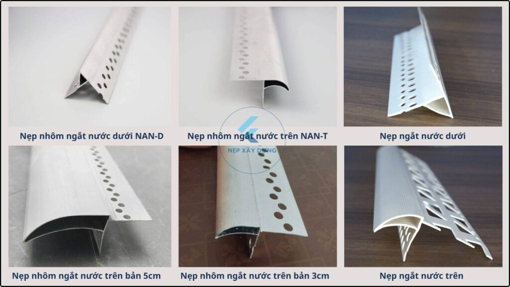 Các loại nẹp chắn nước mưa