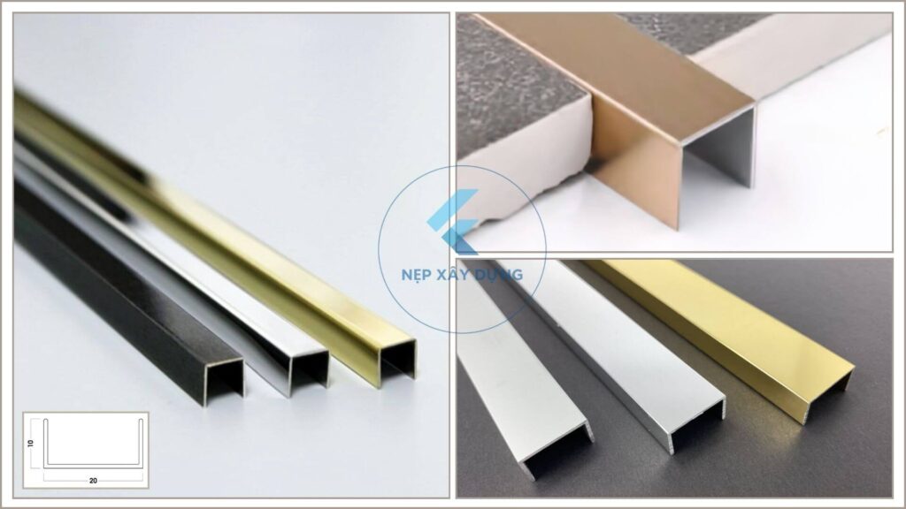 Hình ảnh nẹp inox chữ U20x20