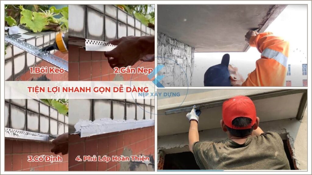 Hướng dẫn thi công nẹp chỉ ngắt nước ban công