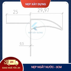 thông số kĩ thuật nẹp ngắt nước 3cm