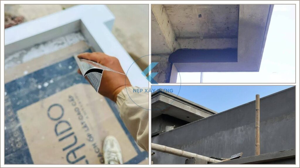 Ứng dụng chỉ ngắt nước ban công thực tế